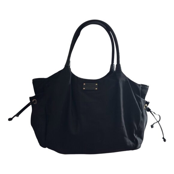 Kate Spade New York Stevie Black Nylon Double Handle Zipper Closure Diaper Bag - Picture 3 of 14